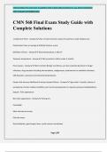 CMN 568 Final Exam Study Guide with Complete Solutions