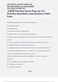 CNOR Practice Exam Prep by CCI Practice Questions and Answers |100% Pass