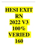 HESI EXIT RN 2022 V3 100% VERIED  160 Questions