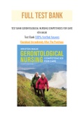 TEST BANK GERONTOLOGICAL NURSING COMPETENCIES FOR CARE 4TH MAUK