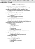 P 5334 ADVANCED PHARMACOLOGY EXAM 2 QUESTIONS AND ANSWERS| A GRADED