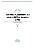 RSK4802 Assignment 2 2 2024 - DUE 28 October 2024