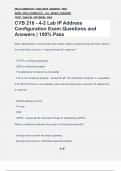 CYB 210 - 4-2 Lab IP Address Configuration Exam Questions and Answers | 100% Pass