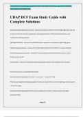 UDAP DCF Exam Study Guide with Complete Solutions