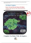 Test Bank Complete_ Karp’s Cell and Molecular Biology 9th Edition, Gerald Karp (Author), Janet Iwasa (Author), Wallace Marshall (Author)  All Chapters 1-18