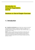 Introduction to Industrial Organization, 2nd Ed Solutions to End-of-Chapter Exercises