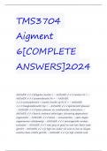 TMS3704 Aigment 6[COMPLETE ANSWER