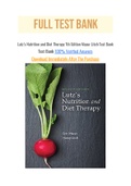 Lutz’s Nutrition and Diet Therapy 7th Edition Mazur Litch Test Bank