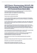 VATI Pharm, Pharmacology 2019 ATI, RN VATI Pharmacology 2019, Pharmacology ATI Proctored Exam Bank.Q&A.