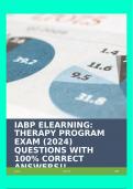 IABP ELEARNING: THERAPY PROGRAM EXAM (2024) QUESTIONS WITH 100% CORRECT ANSWERS!!