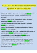 WGU C182 Pre-Assessment  Introduction to IT Questions and Answers (2022/2023) (Verified Answers)