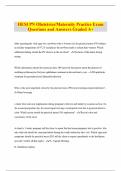 HESI PN Obstetrics/Maternity Practice Exam Questions and Answers Graded A+