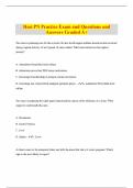 Hesi PN Practice Exam and Questions and Answers Graded A+