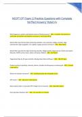 NCCPT CPT Exam 1/ Practice Questions with Complete  Verified Answers/ Rated A+