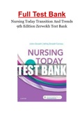 Nursing Today Transition And Trends 9th Edition Zerwekh Test Bank