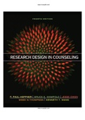 Research Design in Counseling 4th Edition Heppner Test Bank |COMPLETE TEST BANK | Guide A+.