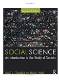 Social Science 17th Edition Colander Test Bank ISBN-13: 9781138328266 |COMPLETE TEST BANK | Guide A+.