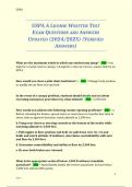 USPA A LICENSE WRITTEN TEST EXAM QUESTIONS AND ANSWERS UPDATED (2024/2025) (VERIFIED ANSWERS)