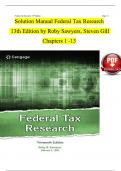 Federal Tax Research 12th Edition by Roby Sawyers, Steven Gill Test Bank ||all chapters!!!