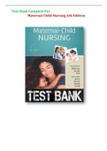 Test Bank For Maternal-Child Nursing 6th Edition Chapter 1-55 Complete 2022