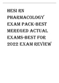 HESI RN  PHARMACOLOGY  EXAM PACK-BEST  MEREGED ACTUAL  EXAMS-BEST FOR  2022 EXAM REVIEW