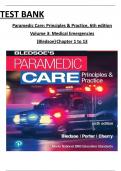 Test Bank For Paramedic Care: Principles & Practice, 6th edition Volume 3 by Bledsoe, All Chapters 1 to 13 Covered, ISBN: 9780136895299 (100% Verified Edition)