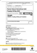 Pearson Edexcel International GCSE Bangla PAPER 1: Reading, Writing and Translation QP MAY 2024 