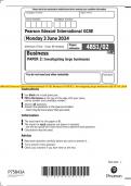 4BS1/02 Pearson Edexcel International GCSE Business PAPER 2: Investigating large businesses QP JUNE 2024 