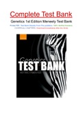Genetics 1st Edition Meneely Test Bank