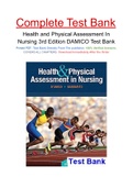 Health and Physical Assessment In Nursing 3rd Edition DAMICO Test Bank