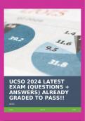 UCSO 2024 LATEST EXAM (QUESTIONS + ANSWERS) ALREADY GRADED TO PASS!!