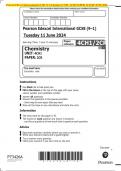 Pearson Edexcel International GCSE (9–1)  Chemistry  UNIT: 4CH1 PAPER: 2CR QP JUNE 2024