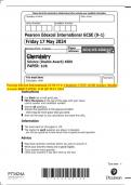 Pearson Edexcel International GCSE (9–1) Chemistry UNIT: 4CH1 Science (Double  Award) 4SD0 PAPER: 1CR QP MAY 2024 