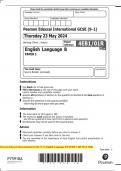 Pearson Edexcel International GCSE (9–1) English Language B PAPER 1 QP MAY 2024 