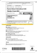 Pearson Edexcel International GCSE Mathematics A PAPER 2F Foundation Tier QP JUNE 2024