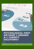 PSYCHOLOGICAL FIRST AID EXAM 1 (GRADED A+) CORRECT SOLUTIONS!!