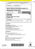 Pearson Edexcel International GCSE (9–1) PHYSICS UNIT: 4PH1 Science (Double Award) 4SD0 PAPER: 1PR QP MAY 2024 