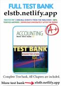 TEST BANK FOR ACCOUNTING 26TH EDITION CARL S. WARREN, JAMES M. REEVE, JONATHAN DUCHAC || newest edition  100% verified A+