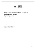 Engineering Dynamics Lab Report: Error Analysis in Experimental Studies