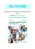 Canadian Families Today New Perspectives 4th Edition Albanese Test Bank