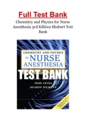 Chemistry and Physics for Nurse Anesthesia 3rd Edition Shubert Test Bank