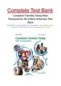 Canadian Families Today New Perspectives 4th Edition Albanese Test Bank