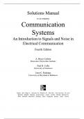 Solutions Manual for Communication Systems: An Introduction to Signals and Noise in Electrical Communication, 4th Edition