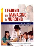 Leading and Managing in Nursing 6th Edition by Yoder-Wise Test Bank