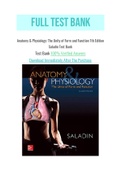 Anatomy & Physiology: The Unity of Form and Function 7th Edition Saladin Test Bank