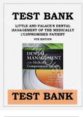 COMPLETE TEST BANK LITTLE AND FALACE-S DENTAL MANAGEMENT OF THE MEDICALLY COMPROMISED PATIENT 9TH EDITION! RATED A+