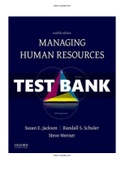 Managing Human Resources 12th Edition Jackson Test Bank   | Complete Guide A+|Instant download .