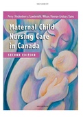 Maternal Child Nursing Care In Canada 2nd Edition Perry Lowdermilk Test Bank  | Complete Guide A+|Instant download .