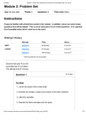 BIOD 152 Module 2 Problem Set with Answers - Essentials Human Anatomy and Physiology II with Lab