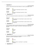 PSYC 3003 Week 1 Test - Question and Answers